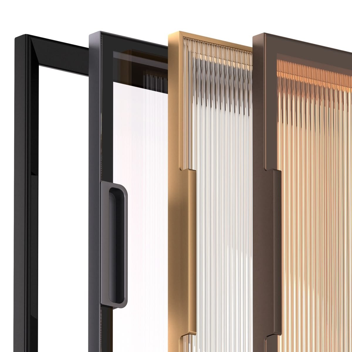 Aluminium profiles and glass shutters inspiration