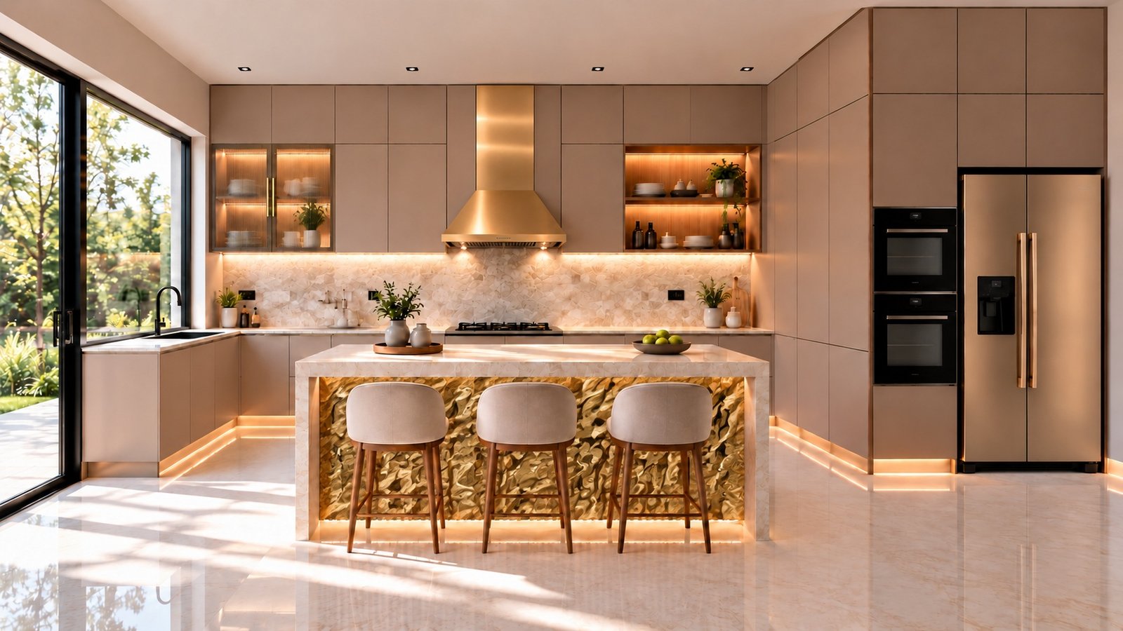 The finished kitchen, cleaned, styled and ready to use
